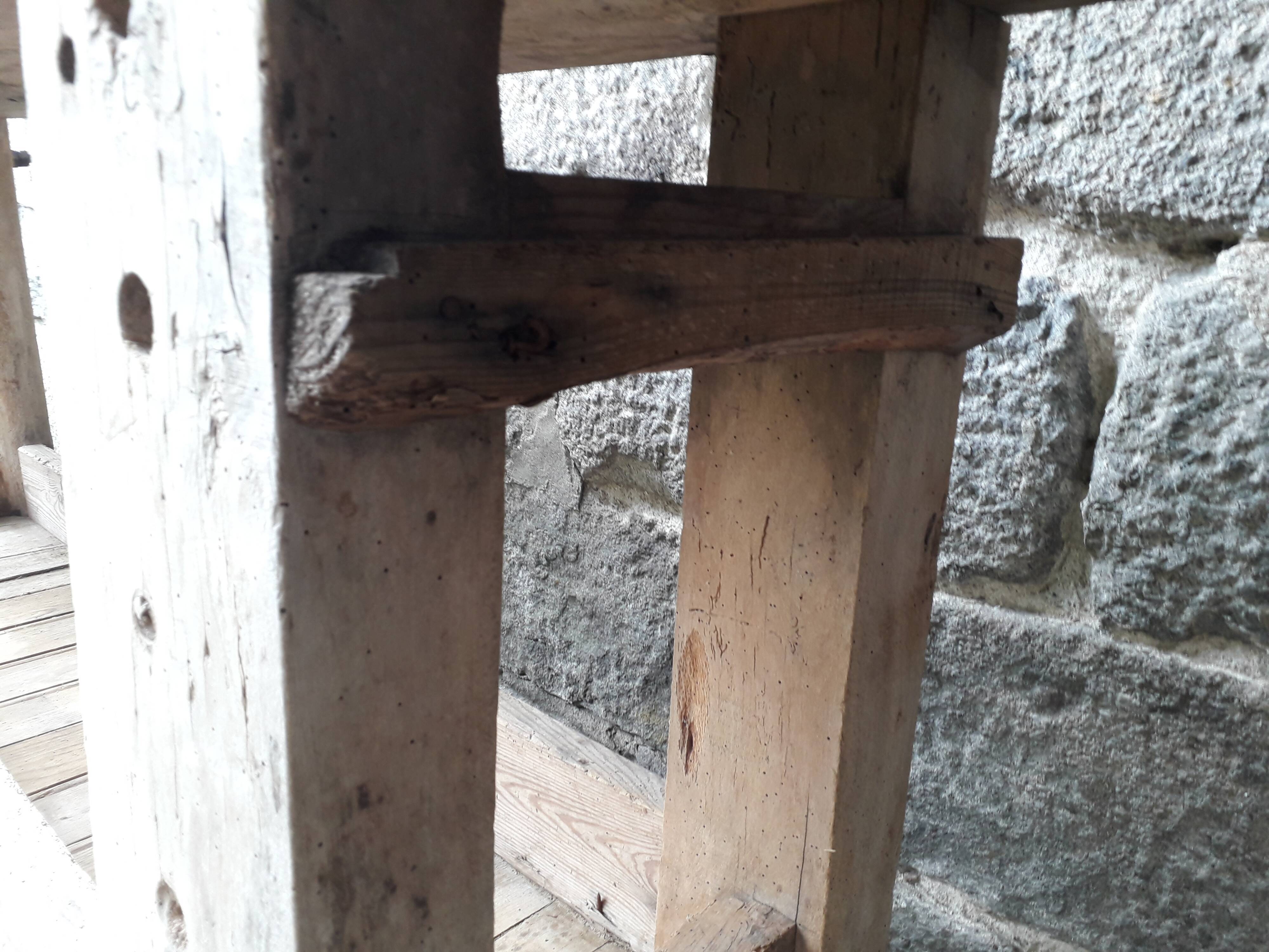 Old in solid beech workbench 237 cm