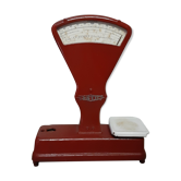 Balance d'épicier Testut rouge vintage