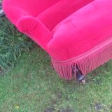 Napoleon III red velvet bench