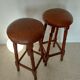 Paire tabourets bar vintage style pub anglais-75 cm