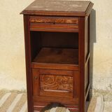 Art Deco period bedside table with marble top