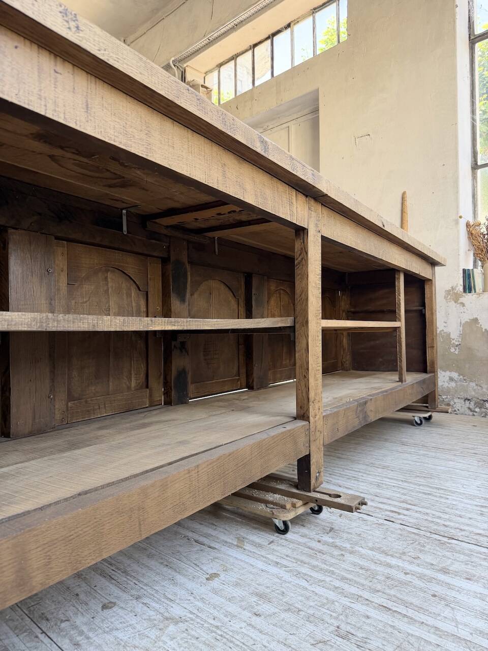 Rustic sideboard XXL 4m solid oak 1950