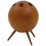 Chandelier Carl Aubock Ball Tripod in Walnut, Austria 1950s