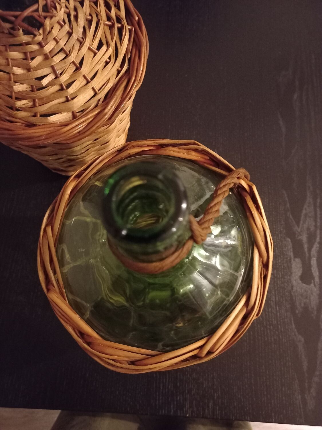 Vintage glass demijohn