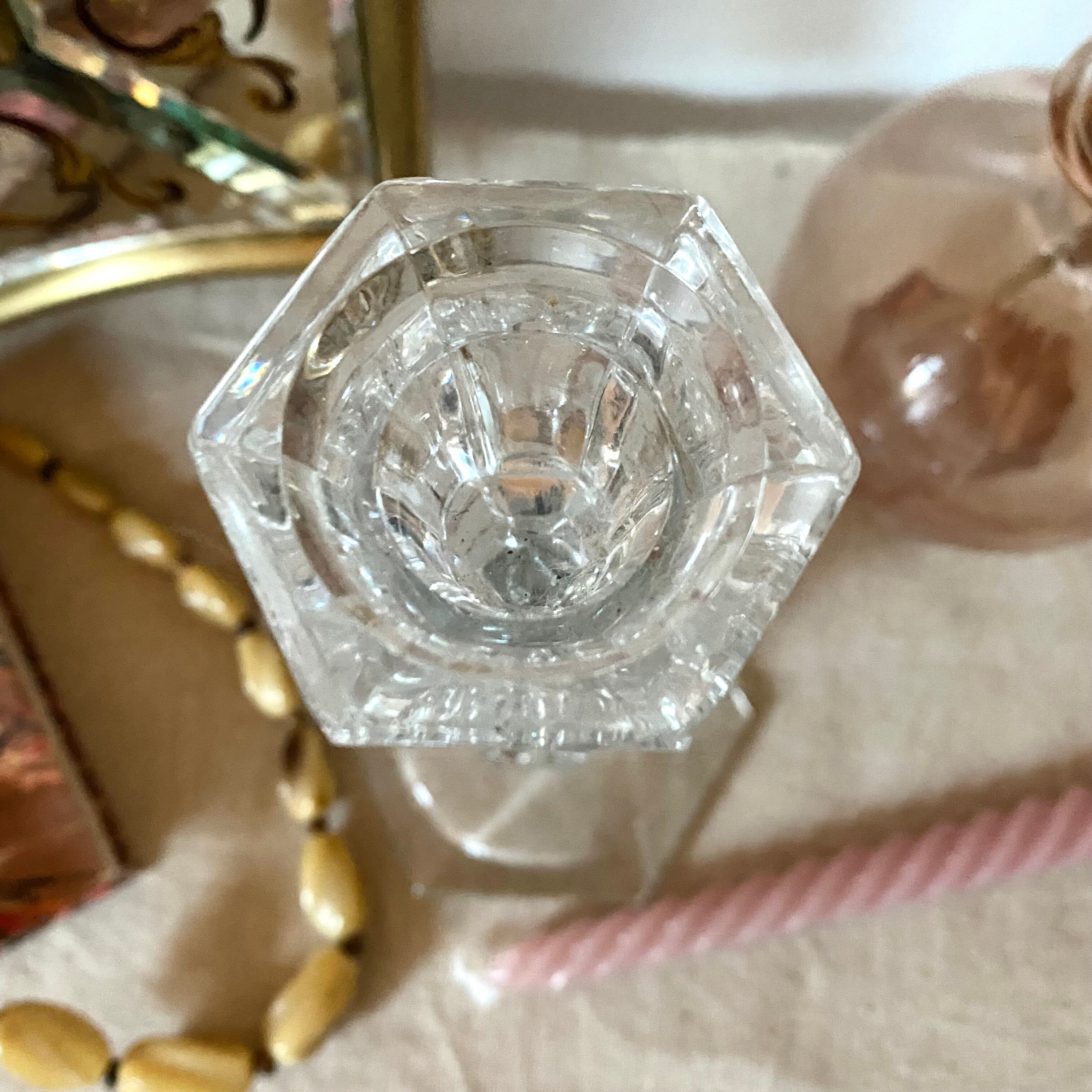 Glass candle holder