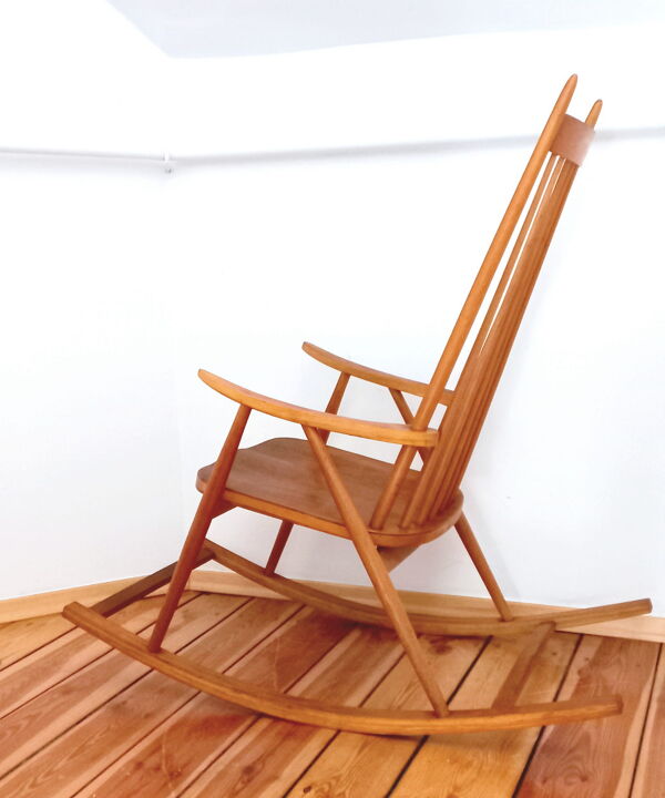 Rocking chair Holesov, Tchécoslovaquie 60s, Vintage, Rétro