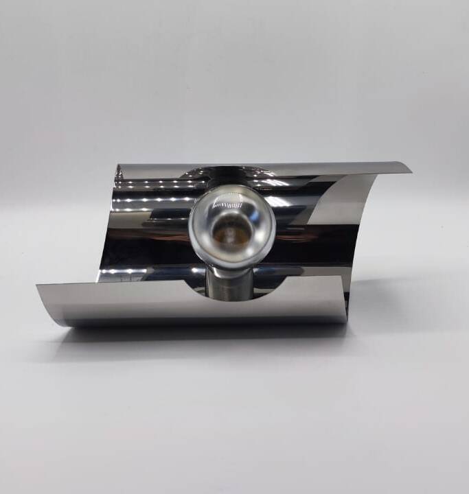 Duo of 70s chrome wall lights