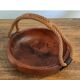 Adrien Audoux and Frida Minet rare basket in solid oak and cordage.