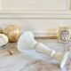 Antique porcelain candle holder