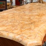 Old French secretary in bronze and wood marquetry.