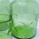 Ensemble de bar en verre vert
