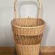Rattan / Wicker Shopping Trolley 1960s Vintage