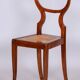 Biedermeier Polish Chair in Walnut Vener & Rattan, Austria, 1830s