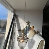 Crystal and bronze lantern