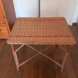 Table en rotin vintage