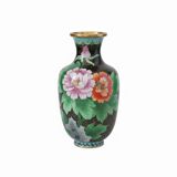 Chinese cloisonné vase, chrysanthemum motif