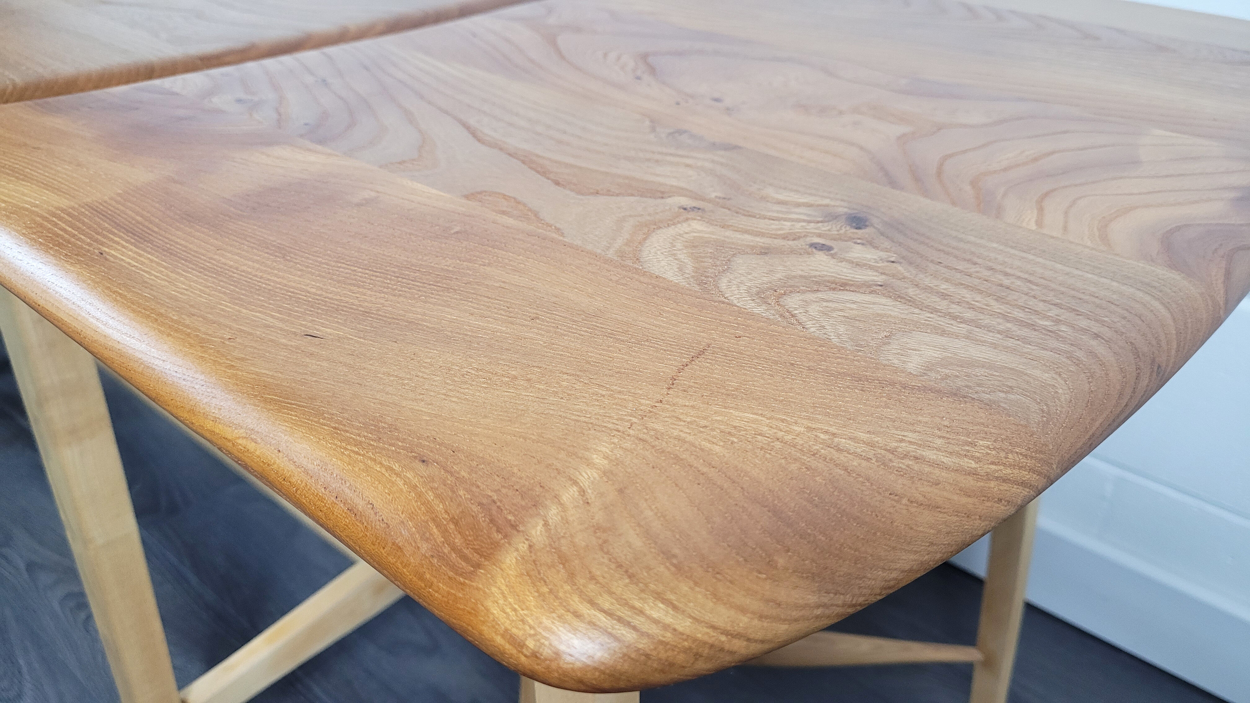 Ercol CC 41 Plank Dining Table & Extension Table, 1950s, 1960s