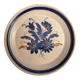 Assiette décorative fleurs bleues