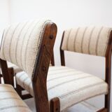 4 Scandinavian chairs in solid rosewood