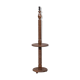 Art deco french turned oak floor lamp