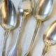 Ensemble de 8 cuillères à soupe vintage en métal argenté