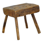 Tabouret en pin, vers 1900