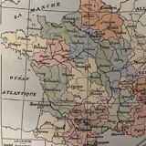Old map of France political and administrative of 1897