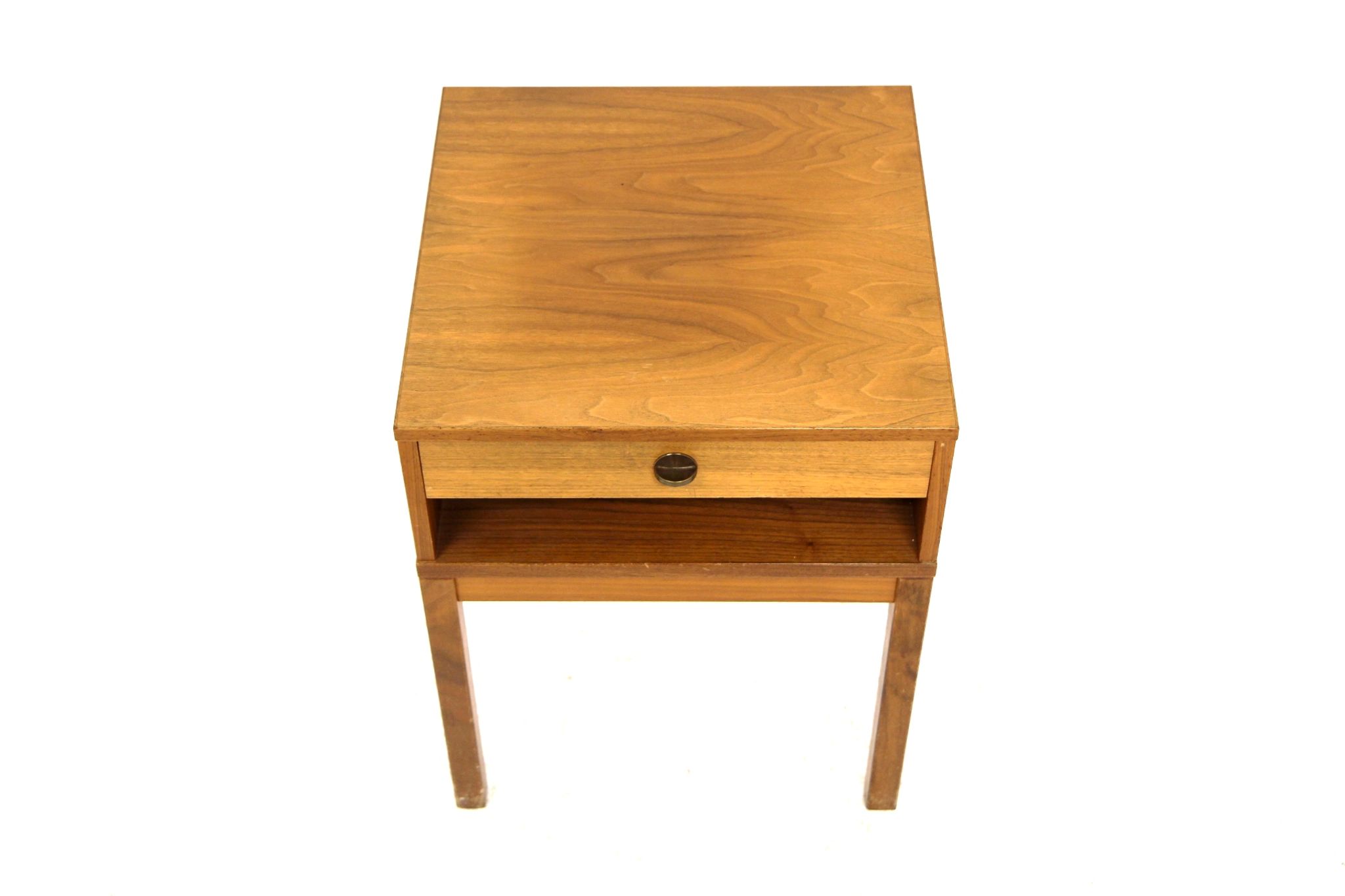 Walnut bedside table, Sweden, 1960
