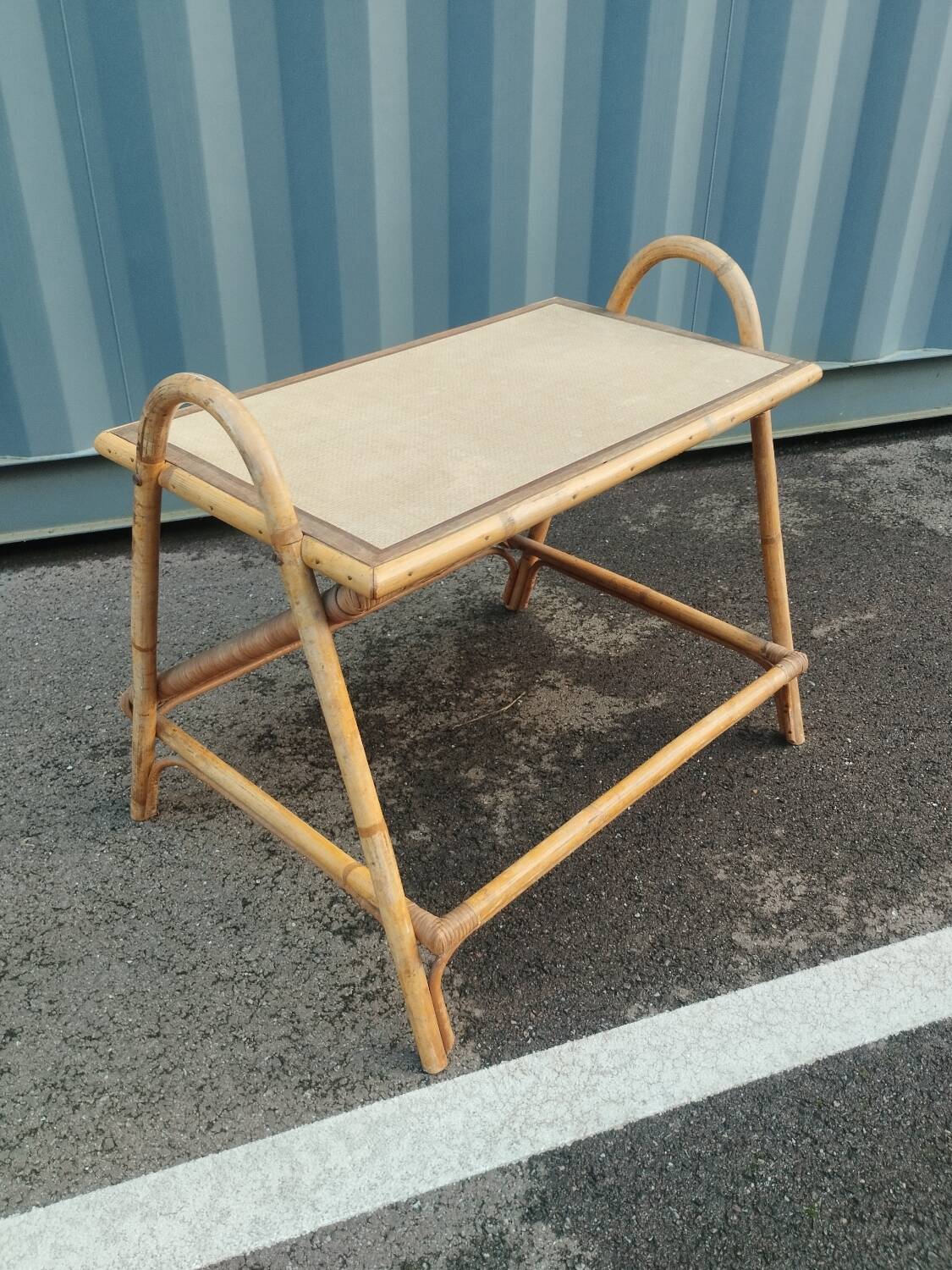 Vintage rattan coffee table