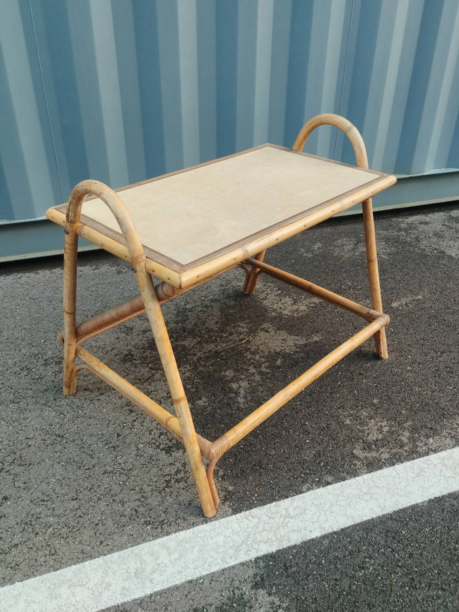 Vintage rattan coffee table