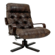 Mid-century leather swivel chair