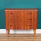 Retro Teak 1960s Bedside Chest Of Drawers