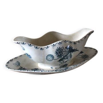 Sauceboat Terre de Fer Clairefontaine Blue Dandelion