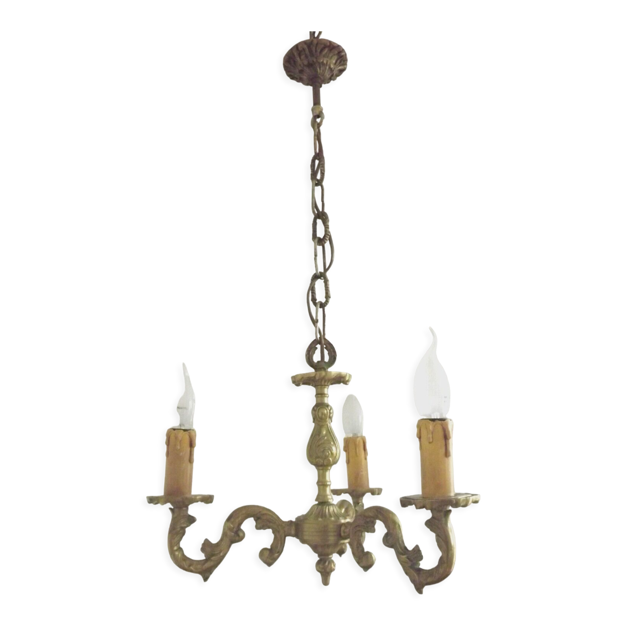 Bronze 3 light chandelier