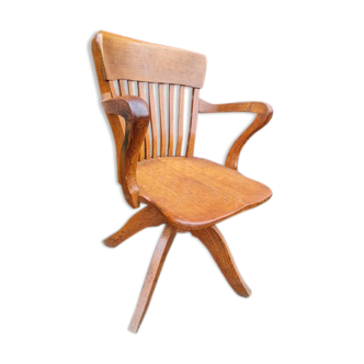 Armchair of bureau pivotant year 50 in chêne