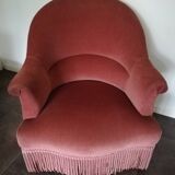 Toad in Velvet armChair pink