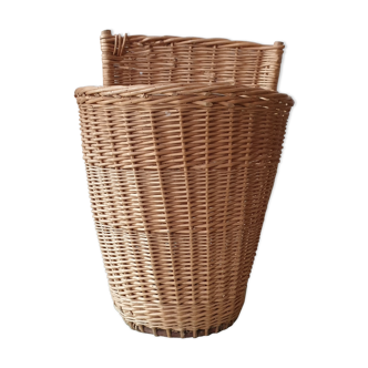 Wicker log basket