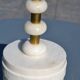 Lamp in white alabaster and brass