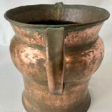 Hammered copper pot with handles