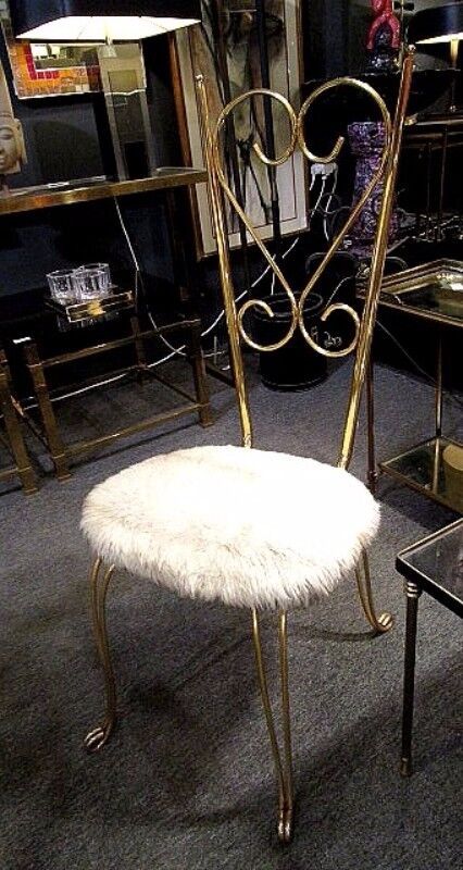 Paire de chaises laiton 1950