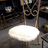 Paire de chaises laiton 1950