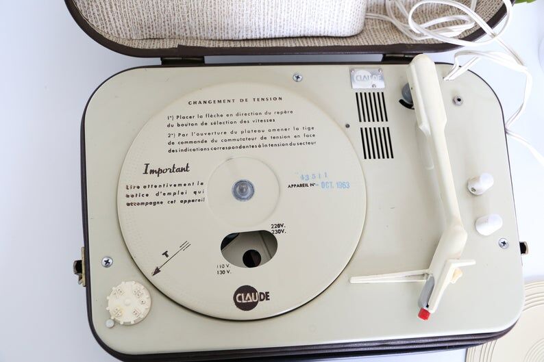 Turntable vintage Claude Paz and Visseaux