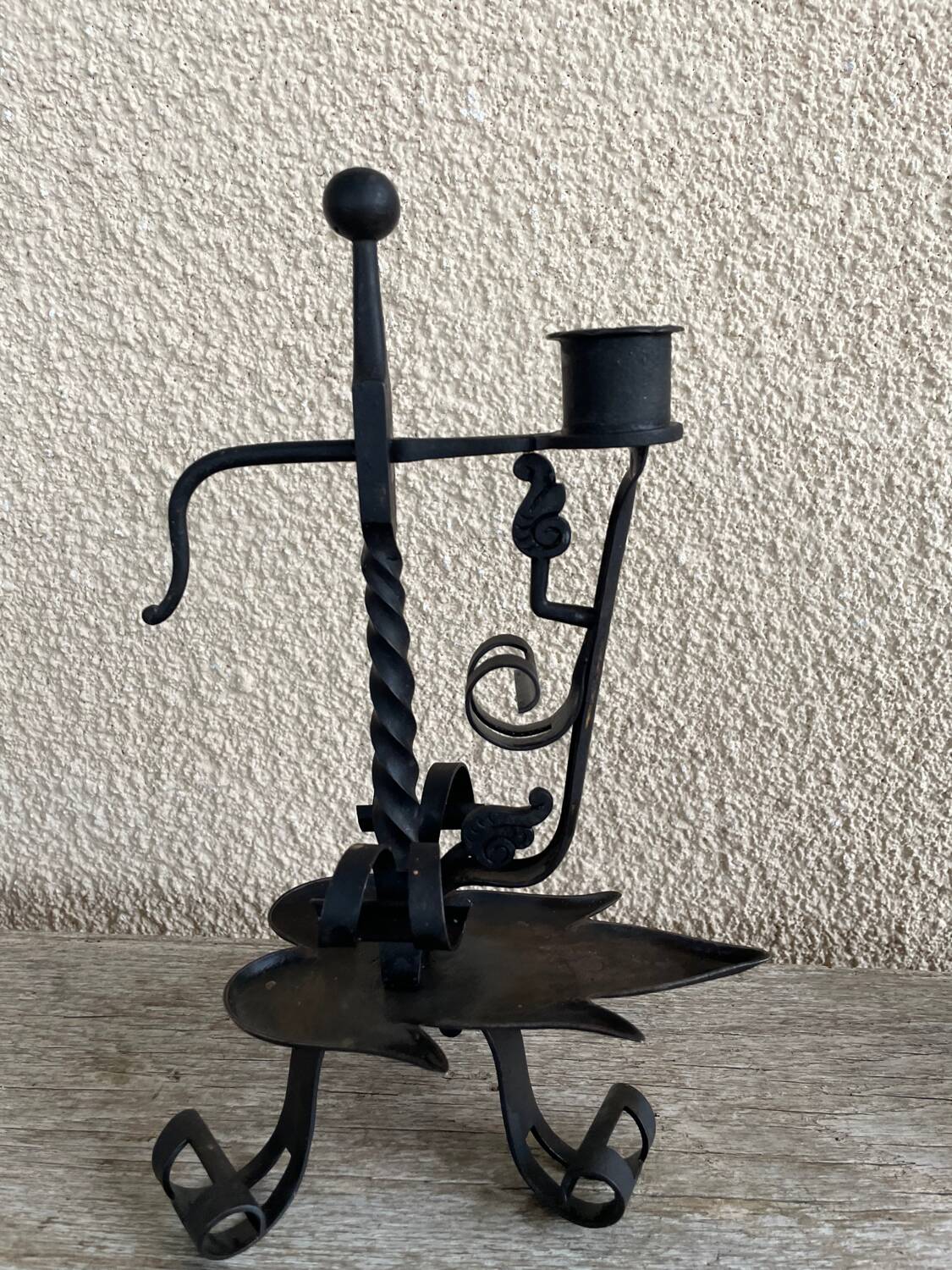 ARTS & CRAFTS PAIR OF CANDLESTICKS