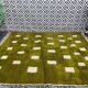 Handmade green pure wool rug, size 150 x 250 cm
