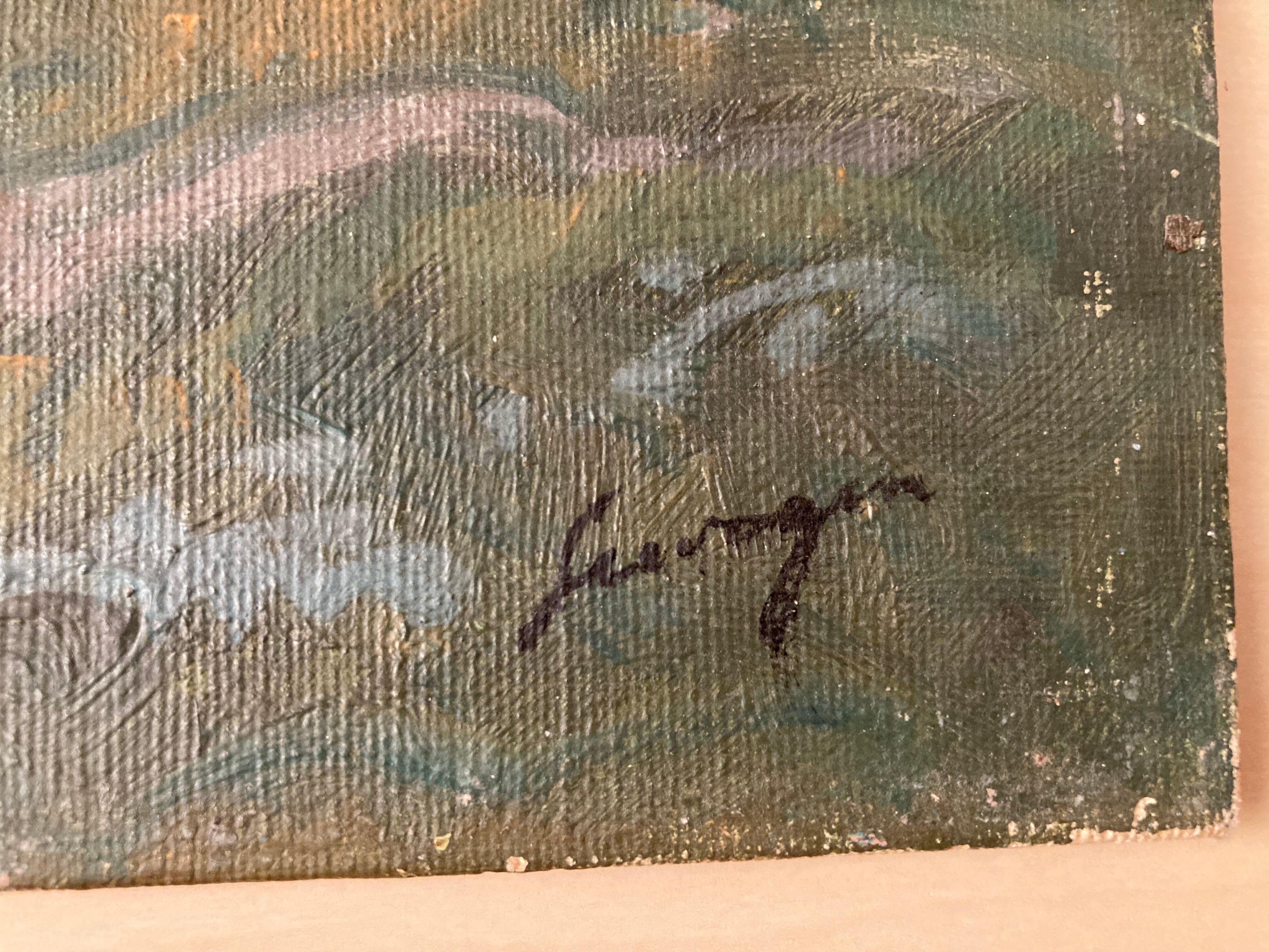 Bréhat oil on panel by Lucien Seevagen