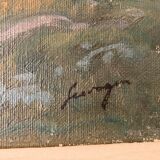 Bréhat oil on panel by Lucien Seevagen