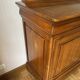 Louis Philippe solid cherry wood buffet with 3 doors, 3 drawers + its mirror.