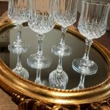 4 verres à vin cristal d'arques