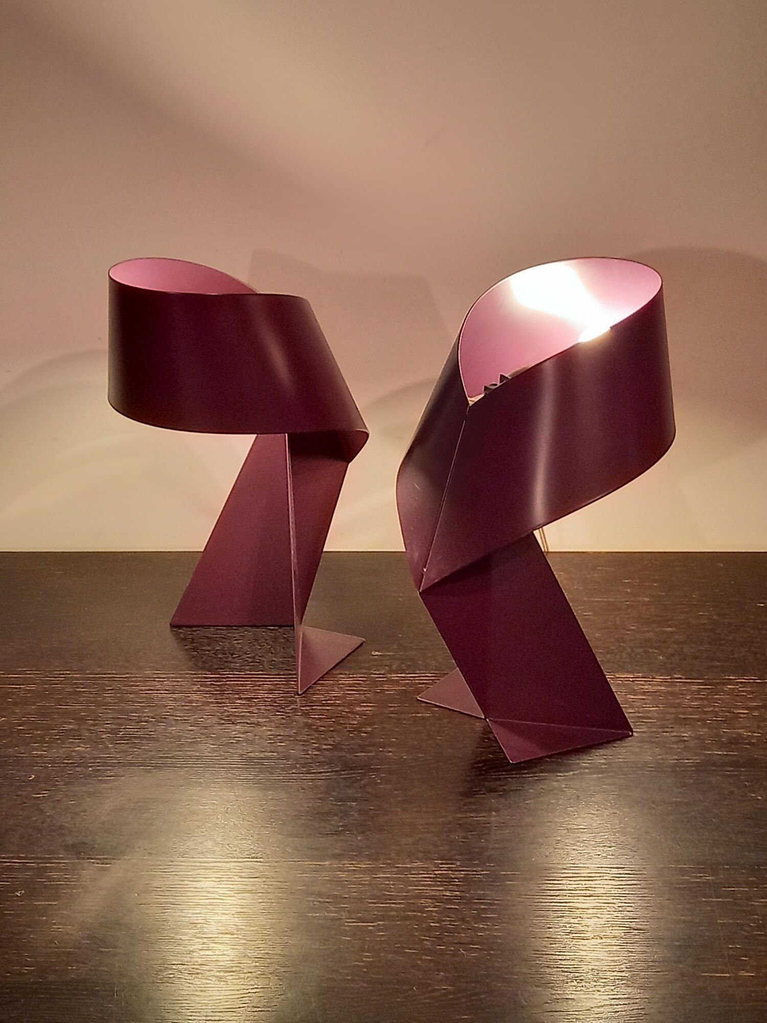 Pair of Ribbon lamps