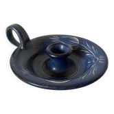 Signed terracotta thumb candle holder